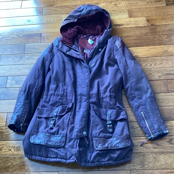 Brand New Military Style Coat with Distressed Leather Accents - Picture 2 of 8